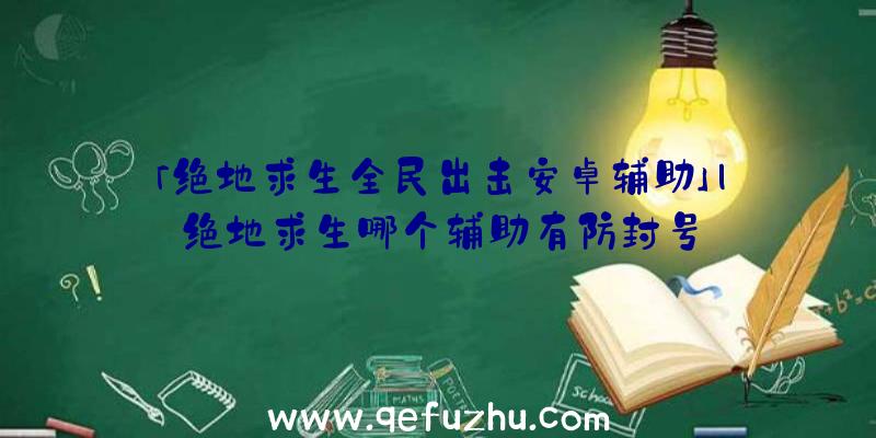 「绝地求生全民出击安卓辅助」|绝地求生哪个辅助有防封号